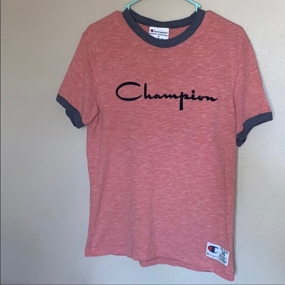 Champion red & blue short sleeve crewneck t shirt men’s size medium - Picture 1 of 4